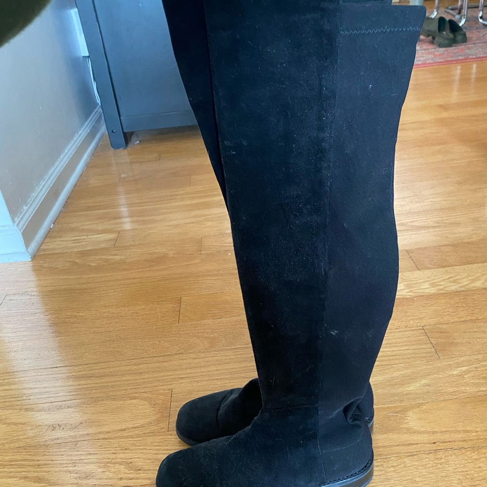 Stuart Weitzman 50/50 Black Over the Knee Boots